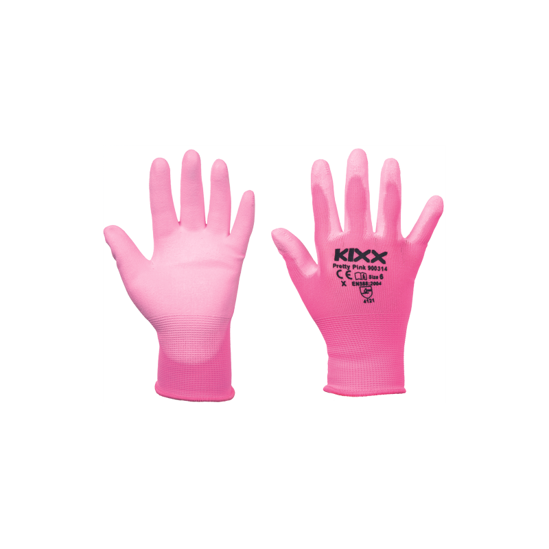 PRETTY PINK ręk. nylonowe, powlekane PU